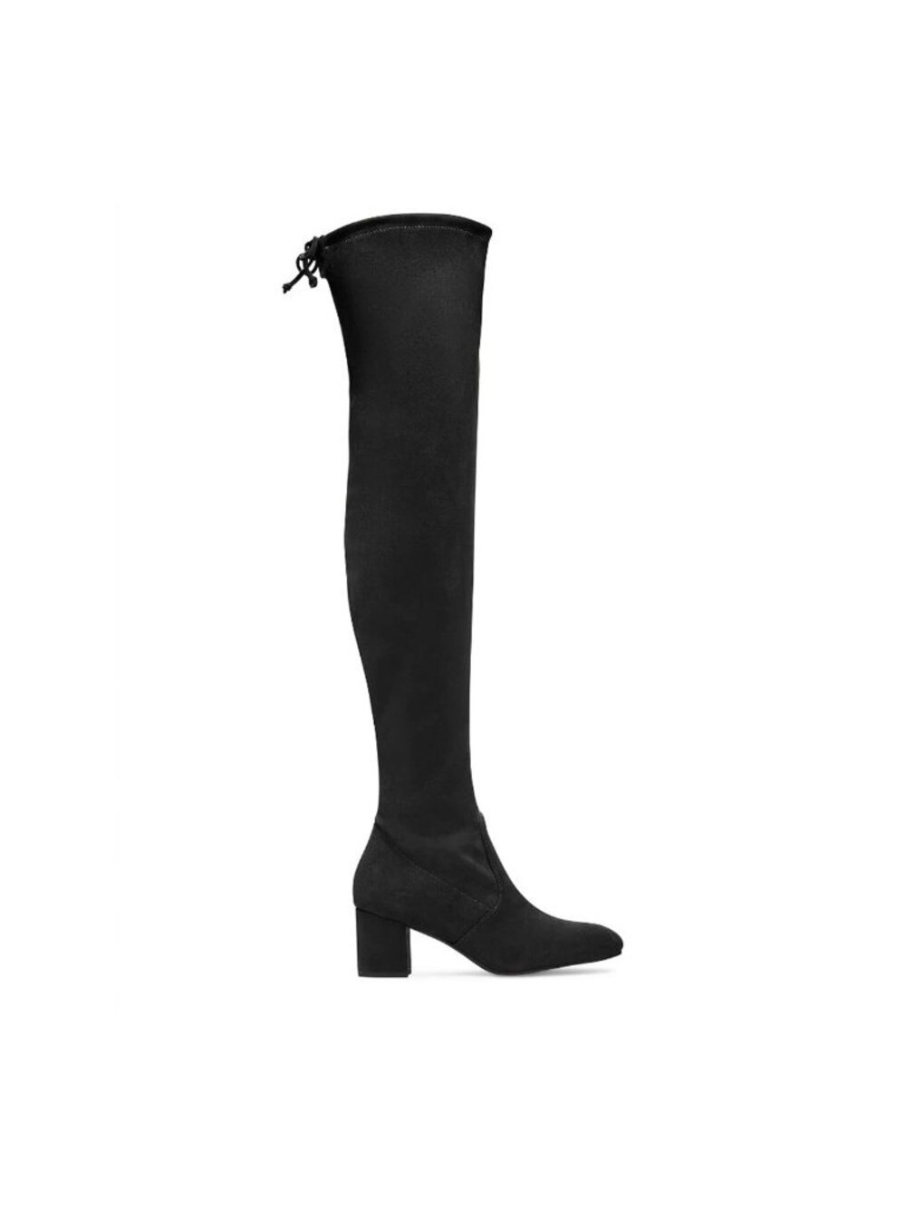 $950 STUART WEITZMAN GENNA 60 CITY SUEDE OVER THE KNEE BOOT BLACK 8.5 (PA36)